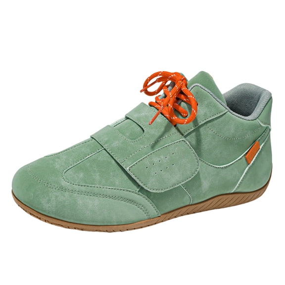 NOKIO Bowling Shoes for Men with Adjustable H𝗈𝗈k and L𝗈𝗈p, Breathable Wide Toe Walking Sneakers Fashion La𝖼e Up Flat Tennis Shoes Comfortable Versatile Casual Bar𝖾𝖿oot Shoes
