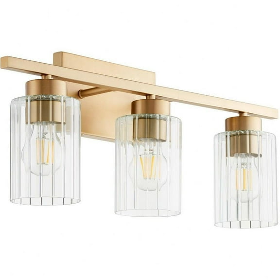 Underwood Gardens 3 Light Vanity Light in Transitional Style-9.5 inches Tall and 22 inches Wide-Aged Brass Finish Bailey Street Home 183-Bel-4636702