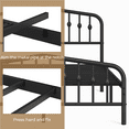 thumbnail image 6 of Yaheetech Metal Platform Bed Frame with Arched Headboard and Footboard, Black, Queen, 6 of 8