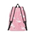 thumbnail image 3 of Balery Pink Flamingos and Flowers Vintage Canvas Backpack for Men and Women - Large Capacity, Durable Travel Laptop Bag for School, Work, Hiking, and Outdoor Activities, 3 of 7