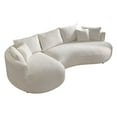 thumbnail image 4 of Kevinplus 5-Seat Curved Sectional Sofa Modern Cloud Couch for Living Room, Left, 4 of 8