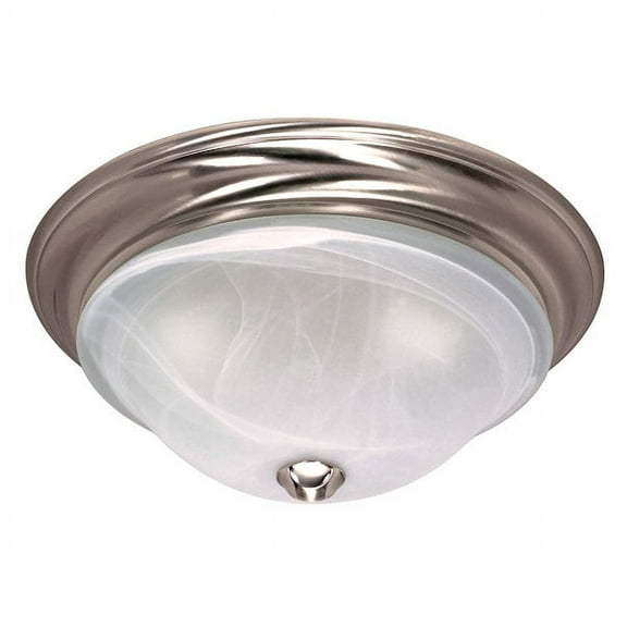 Nuvo Triumph 2-Light Large Flush Dome w/Alabaster Glass Shade,15",NEW