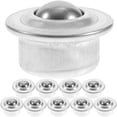 thumbnail image 1 of 10 Pcs Base Universelle en Acier Inoxydable Roulettes à Billes Métalliques Roulements de Transfert, 1 of 8