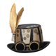 thumbnail image 5 of Steampunk Top Hat Steam Punk Hat Estilo vintage con fieltro de plumas Unisex Jazz Hat Fedora Hat para Masquerade Festival Carnival Parade Mujeres 60-61cm Salvador Sombrero de copa Steampunk, 5 of 10