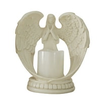 YOHAVEN Angel Candlestick Figurine, Romantic Tabletop Decor for Weddings Church Living Room Anniversary Birthday Holiday Ornament