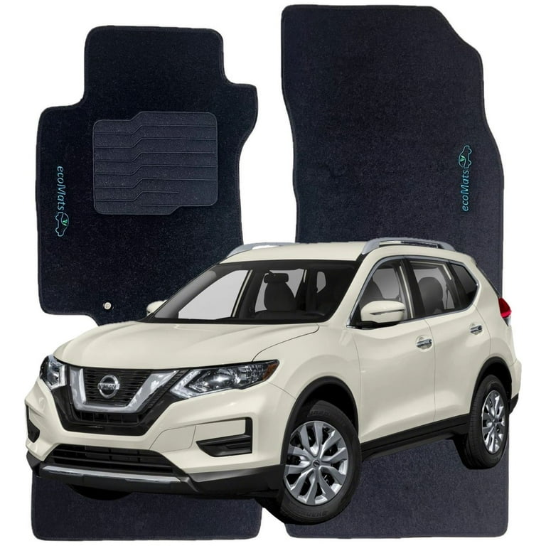 ecoMats Carpet Floor Mats Custom Fit for 2014 2015 2016 2017 2018 2019 Nissan Rogue Front and Rear Row Perfect Fit Does not Fit Rogue Sport