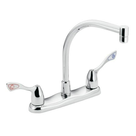 Moen Commercial Two-Handle Kitchen Faucet, Chrome Plated - Walmart.com