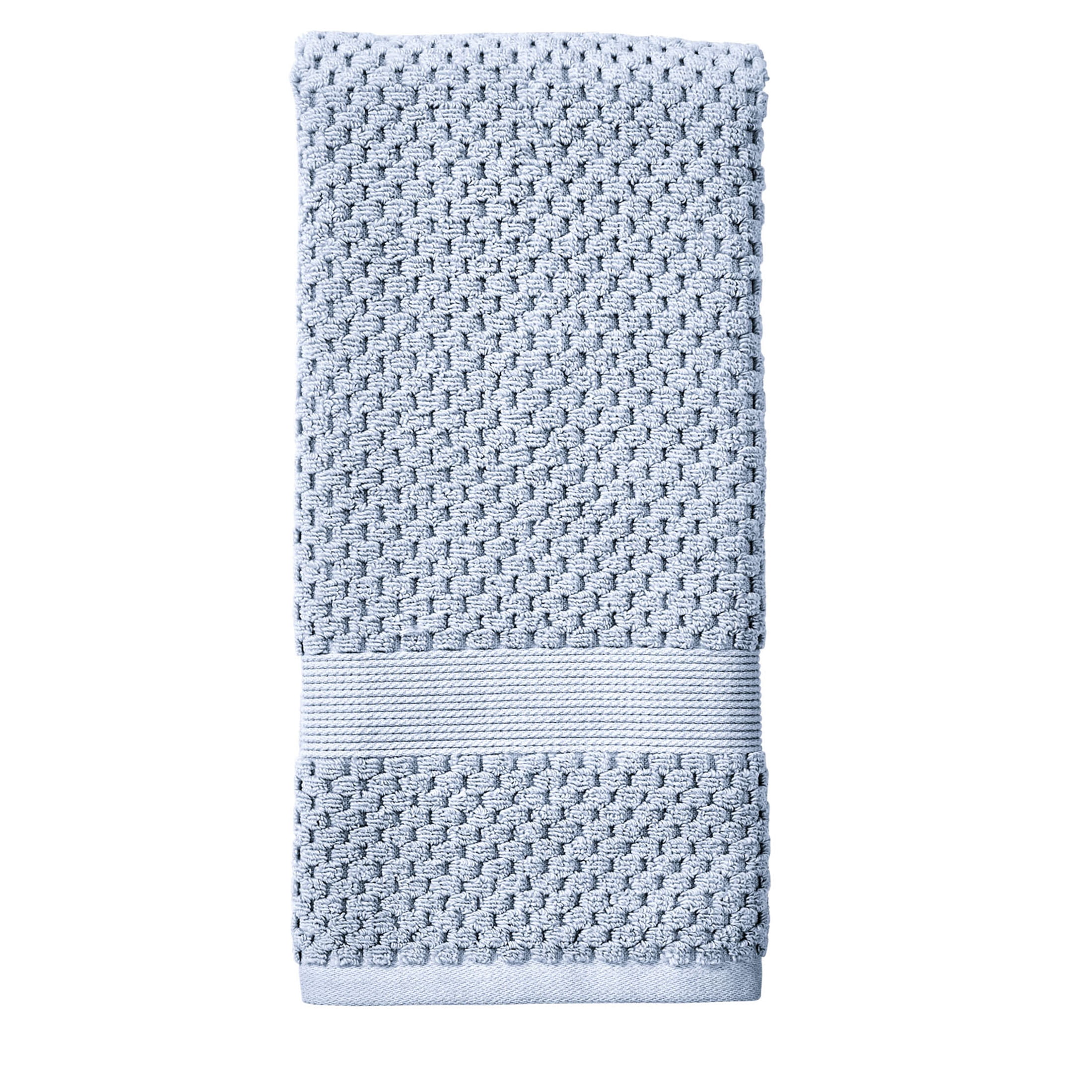 Better Homes & Gardens Signature Soft Cotton Popcorn Textured 6 Piece Bath Towel Set,Blue Water