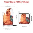 thumbnail image 2 of Salouo Cozy Knitting Llama for Oven Mitts and Potholders BBQ Gloves-Oven Mitts and Pot Holders Non-Slip Cooking Gloves for Cooking Baking Grilling (4-Piece Set), 2 of 6