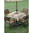 thumbnail image 3 of Outdoor Tablecloth with Umbrella Hole and Zipper, Pink Tulip Square Table Cloth 54x54 Inch Waterproof Tablecloth, Spring Floral Romantic Flowers Rustic Picnic Table Cover for Patio Camping, 3 of 7