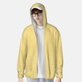 thumbnail image 4 of Fotbe Yellow Gingham Men's Women's UPF 50+ Sun Protection Jacket Hooded Cooling Shirt with Pockets Hiking Outdoor Performance-3X-Large, 4 of 9