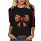 thumbnail image 3 of TaTaai Women Loose Casual Pullover Top Football Print Crew Neck 3/4 Sleeve Stylish Ladies Daily Outdoor Wear No Fading Soft Comfortable High-Rated Fashion T-Shirt Gift, 3 of 6