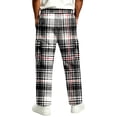 thumbnail image 5 of UDAUDU Mens Cargo Sweatpants Plaid Fall Lightweight Drawstring Elastic Waist Trousers Outdoor Trendy Joggers with Pockets Dark Gray 4XL, 5 of 7