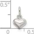 thumbnail image 4 of Sterling Silver Polished Puffed Heart Charm (12.25 X 6.5) Made In India qc9183, 4 of 5