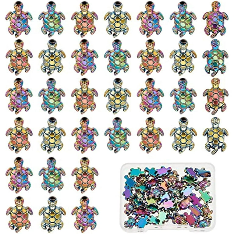 Turtle Beads Tortoise Beads Metal Beads Sea Life Beads Spacer Beads Metal  Spacers 50pcs B167 