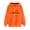 Orange, variant on Dyfzdhu Hoodies for Women Casual Printed Long-sleeved Hooded Sweater