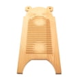 thumbnail image 1 of Minkissy Antiskid Mini Washboard Wood Laundry Board Khaki 1Set for Hand Washing, 1 of 5
