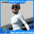 thumbnail image 2 of INBIKE - Maillot de ciclismo de malla de manga larga para mujer, reflectante, ropa de ciclismo antideslizante, 2 of 5