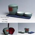 thumbnail image 2 of Portable Travel Tea Set With Travel Bag Ceramic Teapot Gaiwan With 2 Cups A Tea Sets, 2 of 6