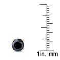 thumbnail image 2 of 1 Carat TW Round Black Diamond Solitaire Stud Earrings in 10K Rose Gold, 2 of 4