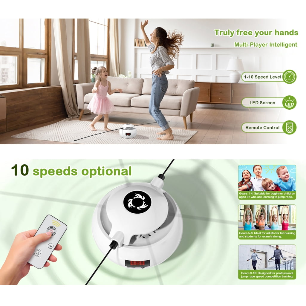 LCD Display Jump Rope Exercise Tool Adjustable Electric Skipping Rope Machine Ferrule Jumping Toy for Home Gym Training