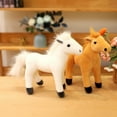 thumbnail image 3 of 1pcs 11.2'' Horse Plush Toy - Plushie Doll Horse Stuffed Animal Cushion Pillow Toy, Sofa Chair Home Decor (Dark Brown), 3 of 5