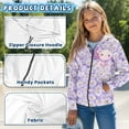 thumbnail image 5 of chaqlin Axolotl Hoodies for Teen Girls Trendy Y2K Zip Up Hoodie Daisy Print Long Sleeve Hooded Sweatshirts Lightweight Loose Athletic Jacket with Pocket, 5 of 7