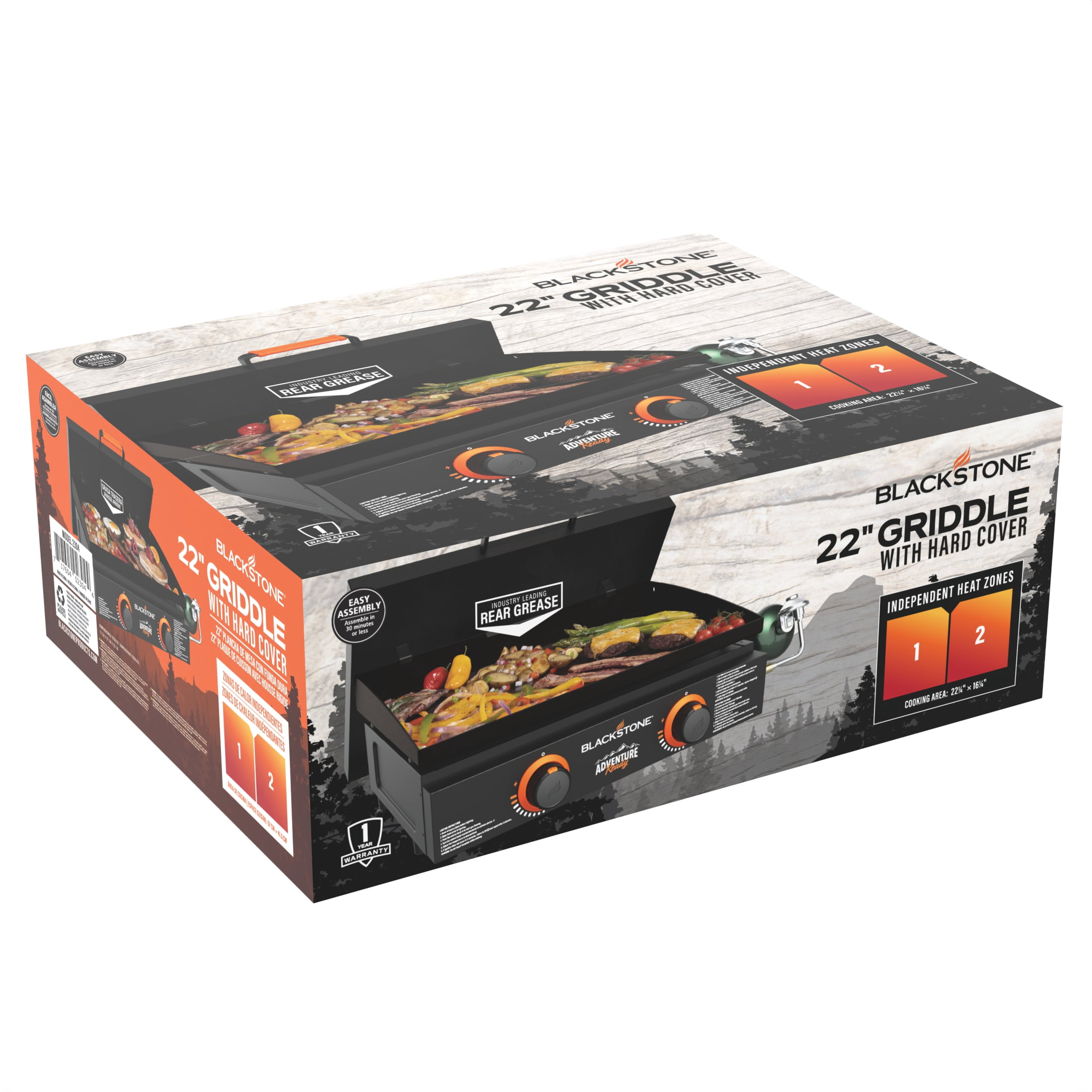 Blackstone Adventure Ready 22″ Propane Griddle – Portable 2-Burner with Hard Cover