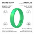 thumbnail image 3 of Emerald Green Breathable Silicone Ring for Women 4mm Bandwidth, 3 of 6