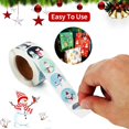 thumbnail image 2 of 1000 piezas de pegatinas de regalo de Navidad, pegatinas de regalo de vacaciones de Navidad, pegatinas de Navidad redondas, pegatinas de regalo autoadhesivas de Navidad, pegatinas de etiquetas de Navidad, Papá Noel, muñeco de nieve esquí esquí Gafas de esquí, 2 of 5