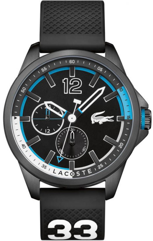 Lacoste Men's Capbreton Multifunction Watch - Black Dial & Strap - 50m -