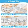 thumbnail image 4 of Plastic Pencil Box Large Capacity Pencil Boxes Clear Boxes with Snap-Tight Lid Stylish Office Supplies Storage Organizer Box Repeating Sun Pattern, 4 of 7