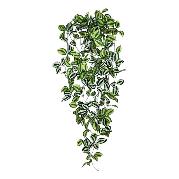 Oioii Artificial Hanging Plants Fake Wall Plant Faux Eucalyptus Leaves Ivy Swag UV Resistant Plastic Greenery Indoor Outdoor Home Garden Wedding Jungle Party Patio Office Shelf Decor,B