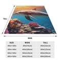 thumbnail image 3 of Pofeuu Underwater Plant Dolphin Print Ultra-Soft Micro Fleece Blanket,for Bed Or Sofa,All Season Throw Blankets Flannel Blanket-60"x50", 3 of 7