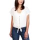 thumbnail image 1 of Blusa con botones y dobladillo anudado para mujer de Lucky Brand, blanco, mediano Lucky Brand Abotonar, 1 of 1