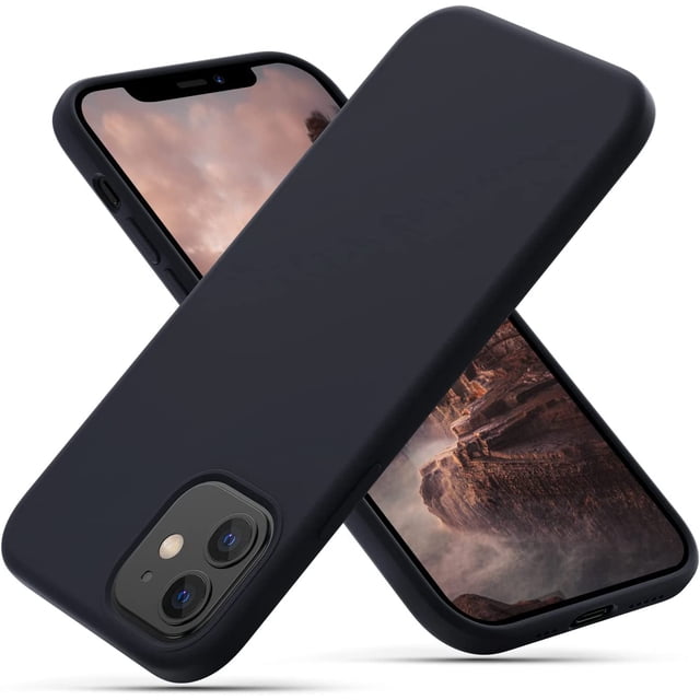 Étui en Silicone Liquide Conçue pour iPhone 12 et iPhone 12 Pro, Protection Intégrale Gel Doux