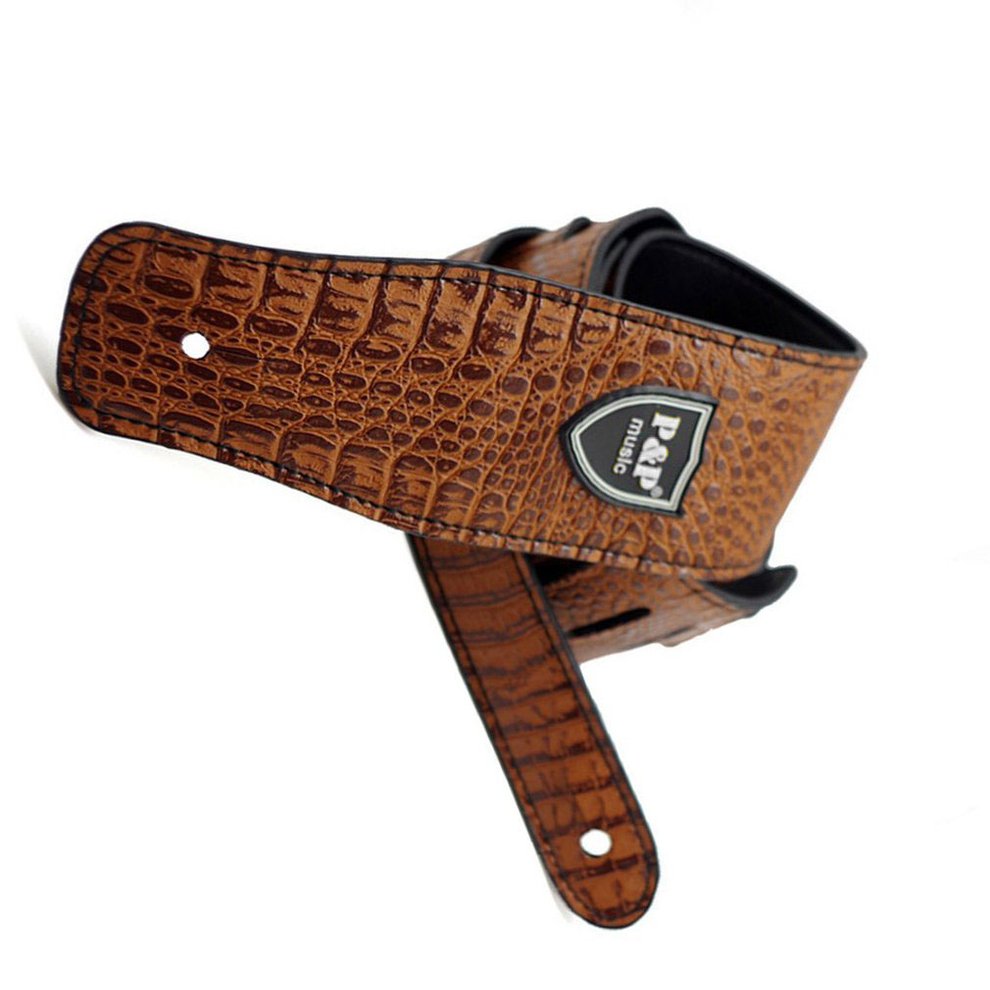 Crocodile Leather Guitar Strap Adjustable Electric Guitar Shoulder