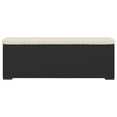 thumbnail image 2 of vidaXL Ottoman Bench with Cushion Black 110x30x40 cm Poly Rattan, 2 of 5