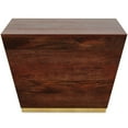 thumbnail image 3 of Abba 28 inch Wide Solid Mango Wood Modern Square Coffee Table in Cognac Brown, Fully Assembled, 3 of 8