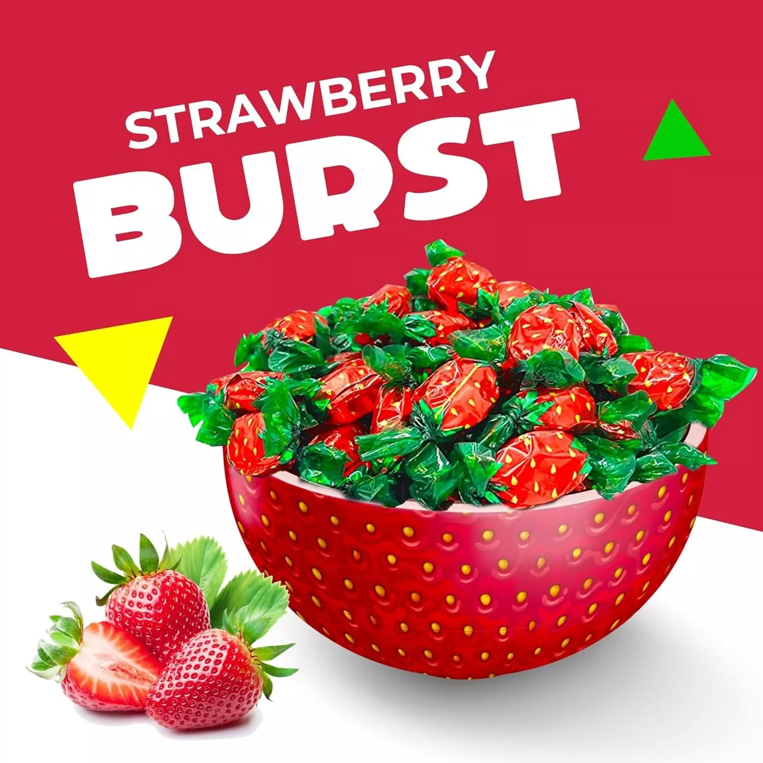 Strawberry Filled Classic Bon Bons, Bulk & Delicious Hard Candy (4 Pounds)
