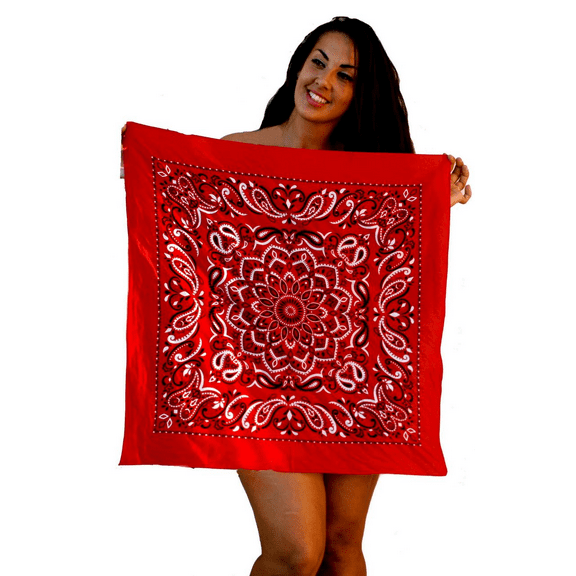 The BIG BANDANA - The ORIGINAL AMERICAN BANDANA BIGGER THICKER 2X THE SIZE RED