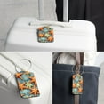 thumbnail image 6 of Square PU Leather Luggage Tags - 2 Pack with Privacy Cover and Stainless Steel Ring - Suitable for Travel, Backpack, Handbag - Suitcase Tags, Travel Tag Starfish, 6 of 7