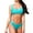 Aqua, variant on Charmo Bikini Sporty Crop Top, Swimsuit (Women's)