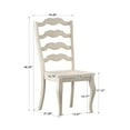 thumbnail image 6 of Weston Home Farmhouse French Ladder Back Wood Dining Side Chairs, Antique White (Set of 2), 6 of 6