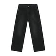 thumbnail image 5 of LODIENY Men Wide Leg Baggy Jeans Y2k Casual Loose Fit Washed Denim Pants Streetwear Work Office Hip Hop Vintage 2000s Jean Trousers with Pockets Gray XL, 5 of 5