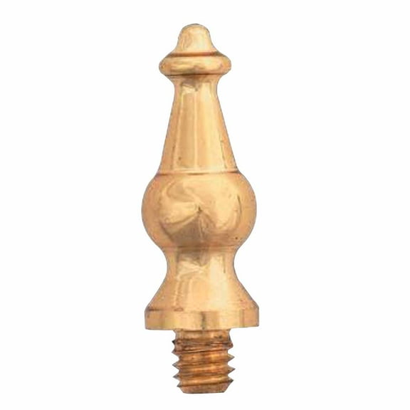Renovators Supply Solid Brass Small Cabinet Door Hinge Finial Pair 7/8 in Kitchen Cabinet Hinge Finial w/Temple Tip