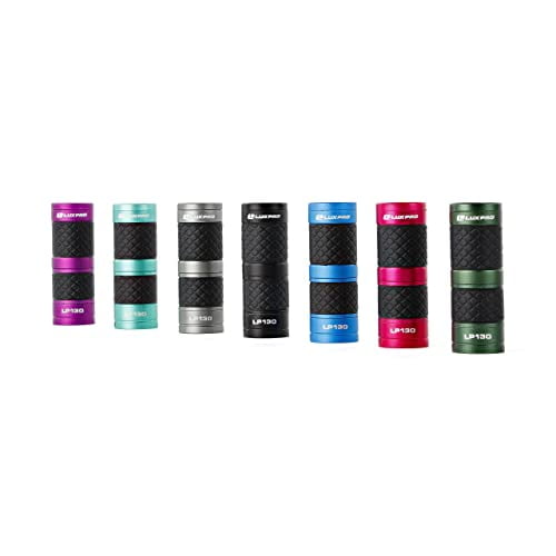 LUXPRO 40 Lumen Keychain Focus Mini LED Flashlight - Features Aircraft-Grade Aluminum and Rubber Grip - Gift for Kids with a Matching Carabiner Clip - Batteries Included - 7 Pack