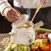 HEANUJJ Big Spoon Soup Ladle Golden Stainless Steel Cooking Tool For Home Cooks 1Set