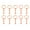 Orange, variant on Set Of 10 Keychain Rings Assorted Colors Key Rings with Chains and Secure Clasps Fashionable Key Holders Accessories