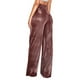 thumbnail image 4 of WILLBEST Pantalones Casuales para Mujer Omens con Lentejuelas Brillantes, Cintura Alta, Acampanados y Elásticos para el Hogar para Un Estilo y Comodidad Sin Esfuerzo. Grande, 4 of 5
